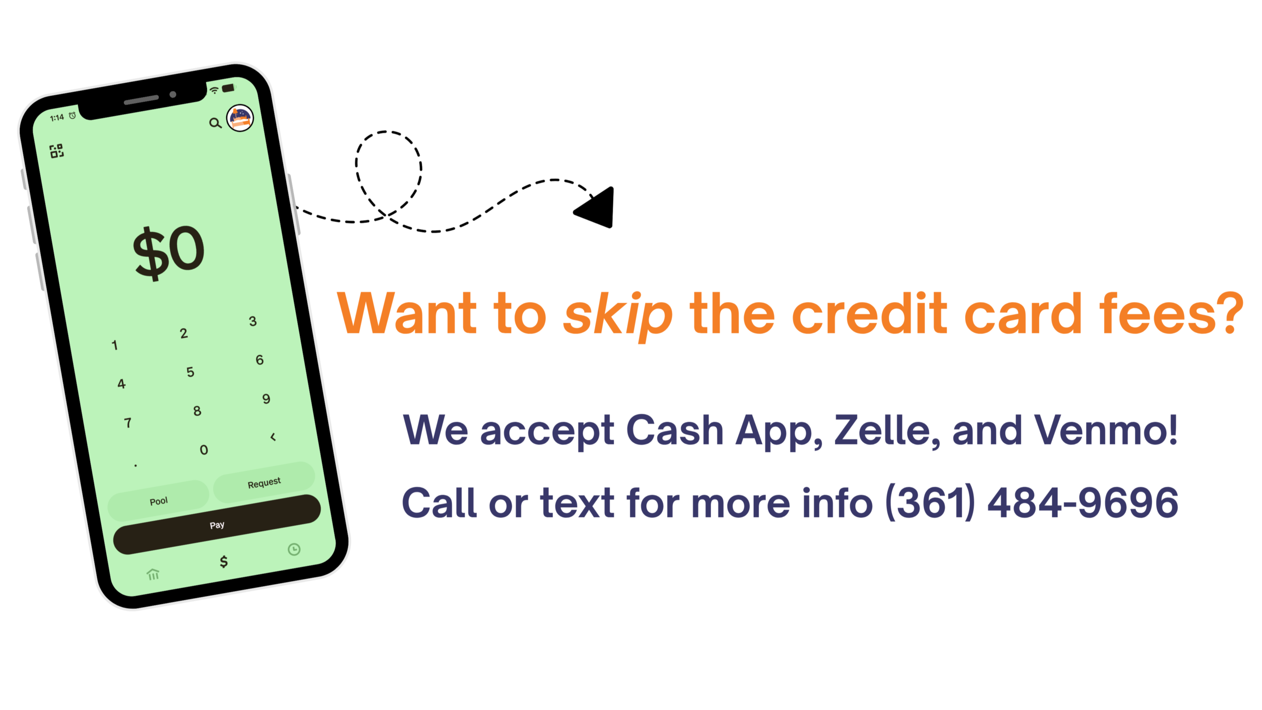 Image saying that Simple Stay accepts Cash App, Venmo, and Zelle